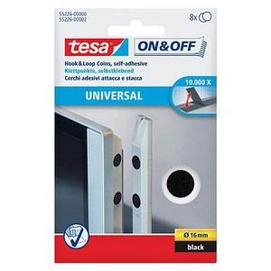 tesa Klettpunkte On & Off® schwarz, 8 St. von Tesa