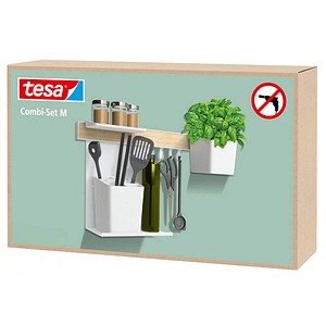 tesa Küchen-Organizer Kombi Set M weiß 60,0 x 15,0 x 34,0 cm von Tesa