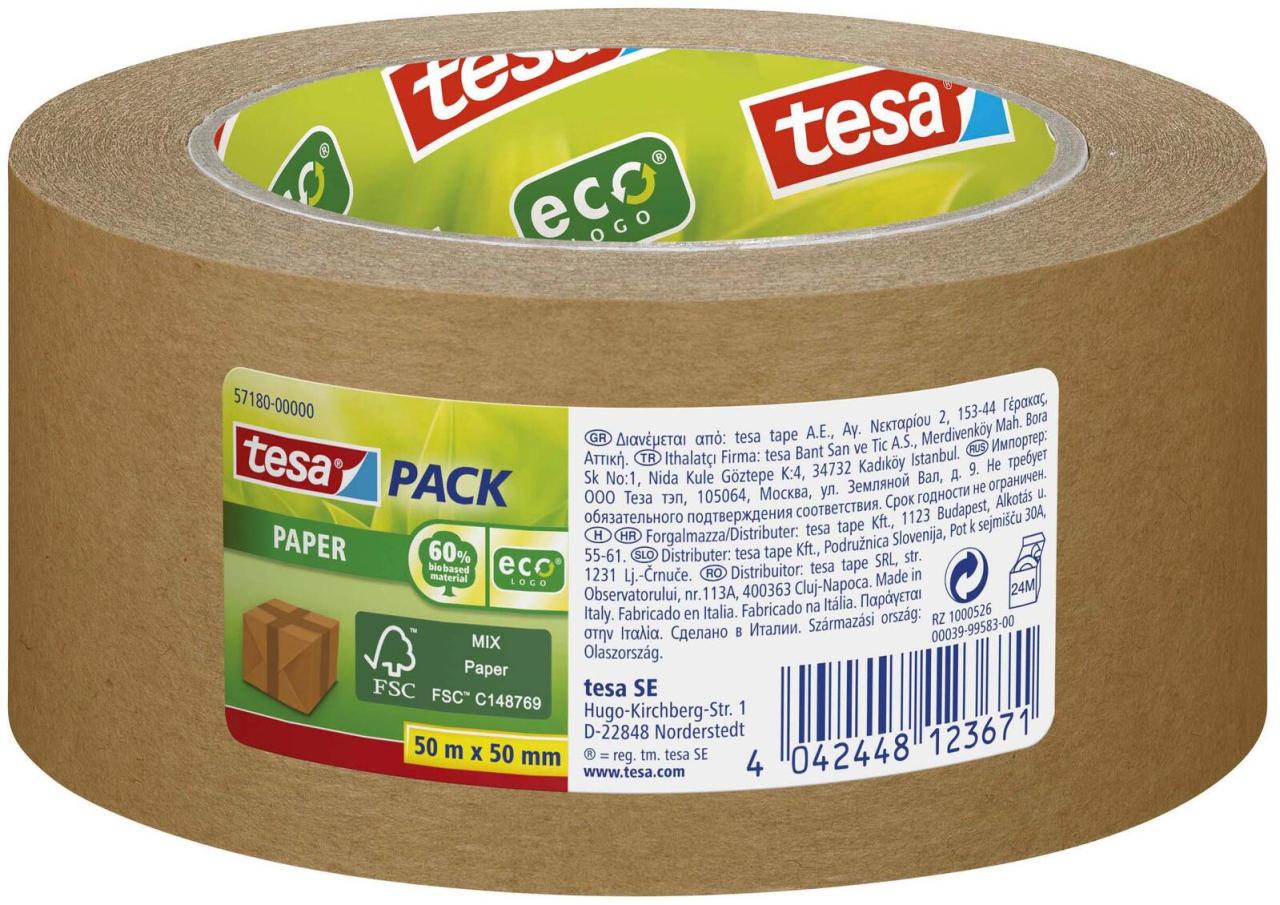 tesa Packband 50 mm x 50 m braun von Tesa