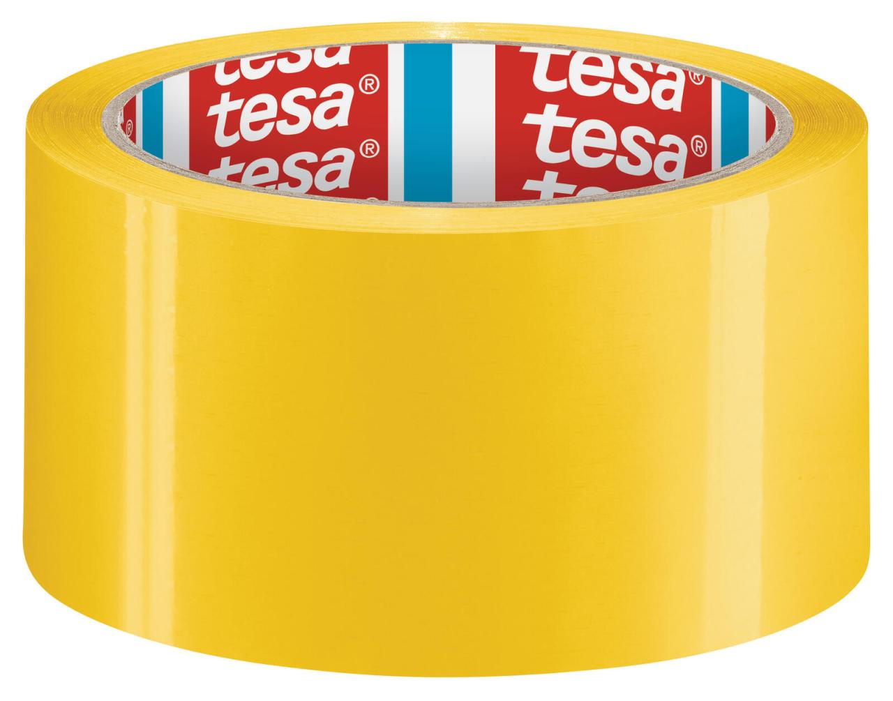 tesa Packband 50 mm x 50 m gelb von Tesa