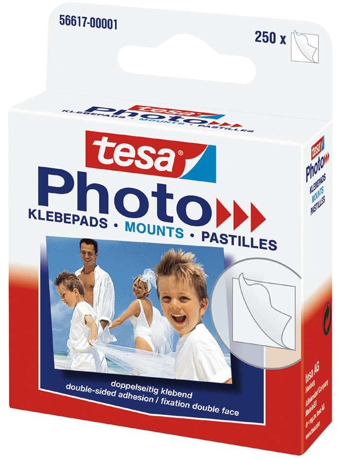 tesa Photo Foto-Klebepads, weiß, beidseitig klebend von Tesa