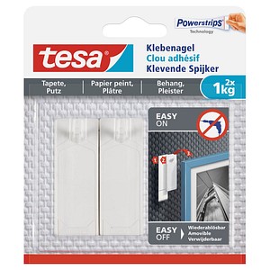tesa Powerstripes Klebenägel für max. 1,0 kg 2,4 x 4,5 cm, 2 St. von Tesa