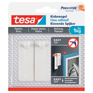 tesa Powerstripes Klebenägel für max. 1,0 kg 2,4 x 4,5 cm, 2 St. von Tesa