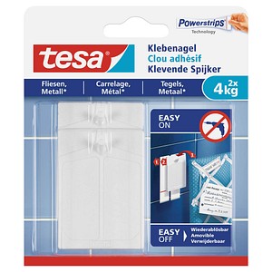 tesa Powerstripes Klebenägel für max. 4,0 kg 4,6 x 6,4 cm, 2 St. von Tesa