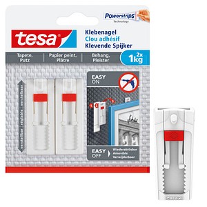 tesa Powerstrips Klebenägel für max. 1,0 kg 2,4 x 6,4 cm, 2 St. von Tesa