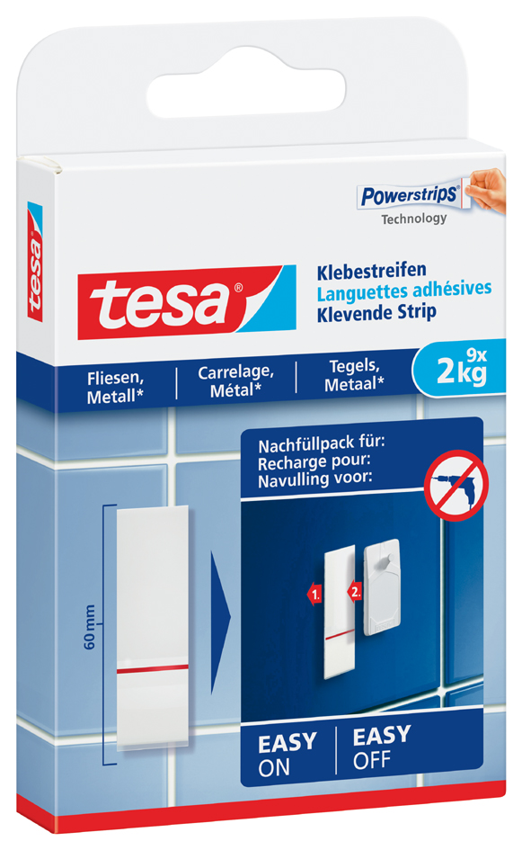 tesa Powerstrips Klebestreifen für Fliesen und Metall von Tesa
