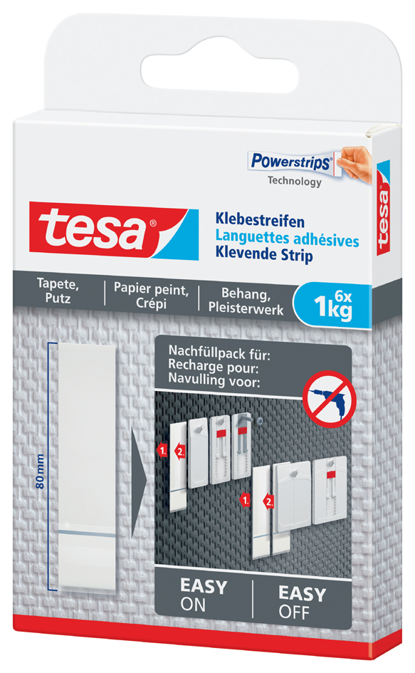 tesa Powerstrips Klebestreifen für Tapete/Putz, transparent tesa Powerstrips Klebestreifen für Tapete/Putz, transparent von Tesa
