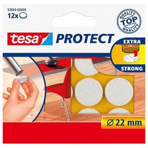 tesa Protect® Filzgleiter Kunststoff Ø 2,2 cm, 12 St. von Tesa