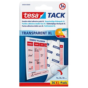 tesa TACK XL doppelseitige Klebepads 2,0 x 2,4 cm, 36 St. von Tesa