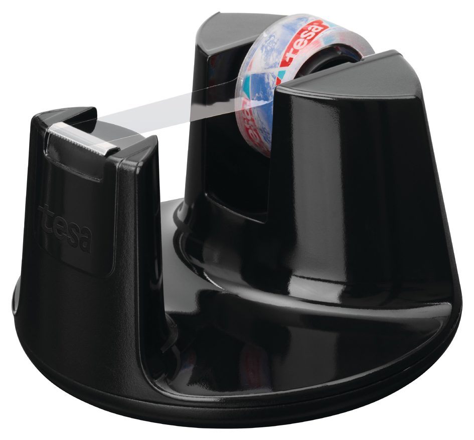 tesa Tischabroller Easy Cut Compact, bestückt, schwarz von Tesa