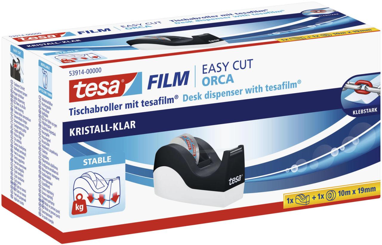 tesa Tischabroller schwarz/weiß von Tesa