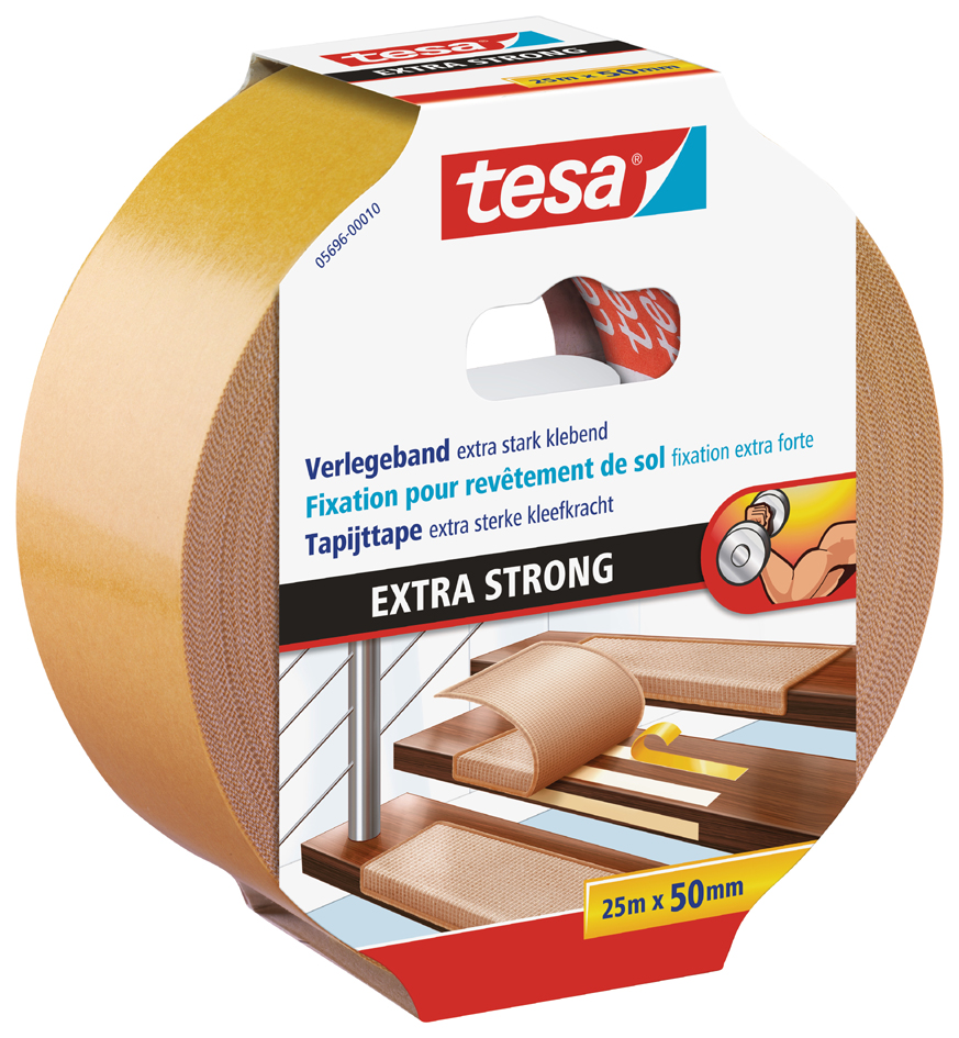 tesa Verlegeband extra stark klebend, braun, 50 mm x 25 m von Tesa