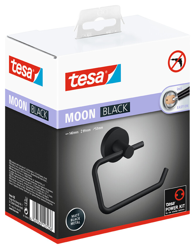 tesa WC-Papierrollenhalter MOON BLACK, schwarz tesa WC-Papierrollenhalter MOON BLACK, schwarz von Tesa