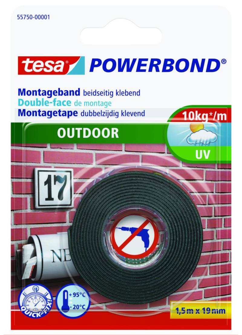 tesa doppelseitiges Klebeband 19 mm x 1.5 m grün von Tesa