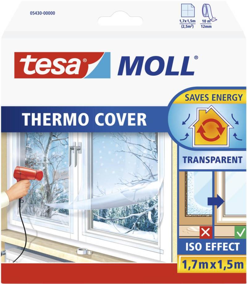 tesa Fensterisolierfolie tesamoll® Thermo Cover transparent 1,5 x 1,7 m von Tesa