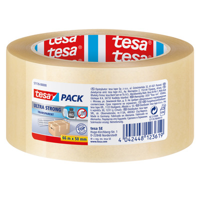 tesapack® Ultra Strong, transparent (PVC), 66m x 50mm von Tesa