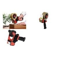 tesapack Universal-Handabroller für Verpackungsklebeband bis 55 mm x 66 m, mit Rollenbremse, flexible Andrucklasche (56403-00000-01) von Tesa