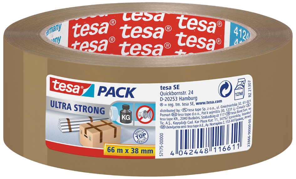 tesapack Verpackungsklebeband ultra strong, 38 mm x 66 m von Tesa