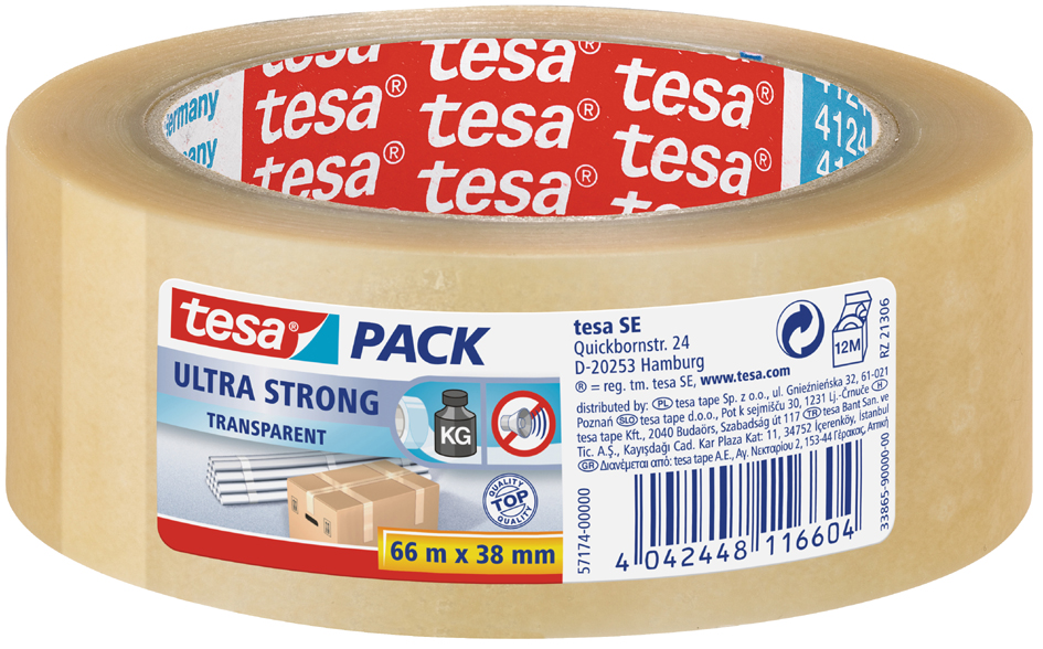 tesapack Verpackungsklebeband ultra strong, 50 mm x 66 m von Tesa