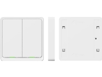 Tesla Smart Switch Dual Battery, Trådløs, ZigBee, Hvid, 2 kanaler, 2400 Mhz, 25 m von Tesla
