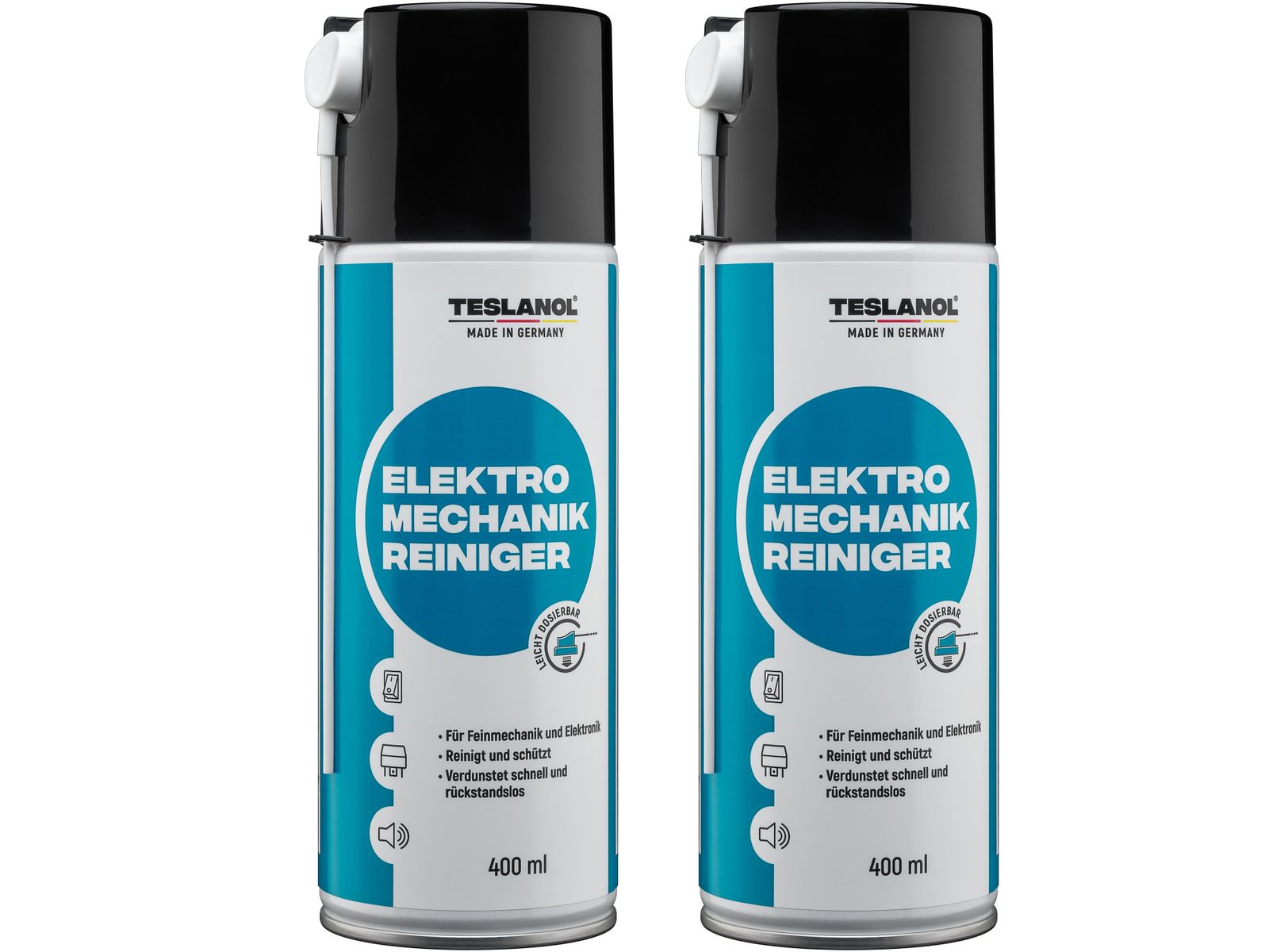 TESLANOL 26018 Elektro-Mechanik-Reinigerspray, 400 ml, 2 Stück von Teslanol
