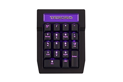 Tesoro Tizona Elite Numpad G2NFL-P Gaming-Tastatur, Schwarz/Blau von Tesoro