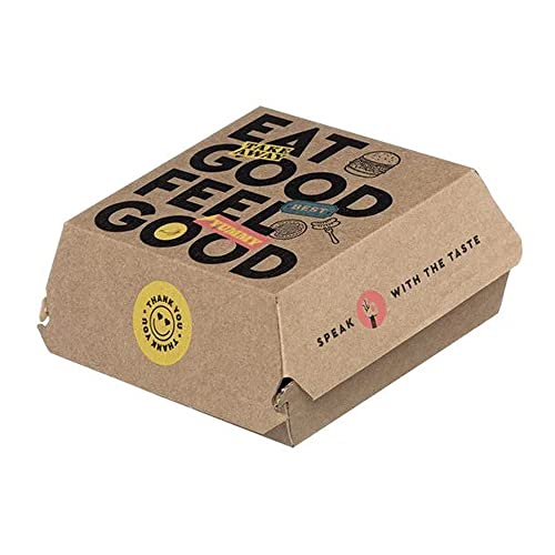 Tessera Bio Products QDSHBB Dura Serie Kraftpapier Hamburger Box, Naturfarbe, 13cm Länge, 12.9cm Breite, 7.5cm Höhe, 100 Stück Tessera Bio Products QDSHBB Dura Serie Kraftpapier Hamburger Box, Naturfarbe, 13cm Länge, 12.9cm Breite, 7.5cm Höhe, 100 Stück von Tessera Bio Products