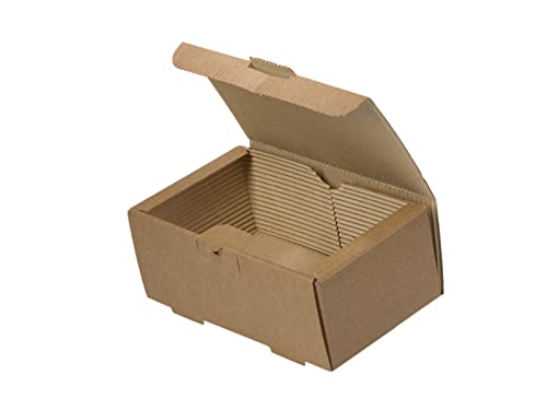 Tessera Bio Products QWDB Kraftpapier 2-Lagige Doppelburgerbox, Naturfarbe, 22cm Länge, 12.6cm Breite, 8.3cm Höhe, 100 pcs Tessera Bio Products QWDB Kraftpapier 2-Lagige Doppelburgerbox, Naturfarbe, 22cm Länge, 12.6cm Breite, 8.3cm Höhe, 100 pcs von Tessera Bio Products