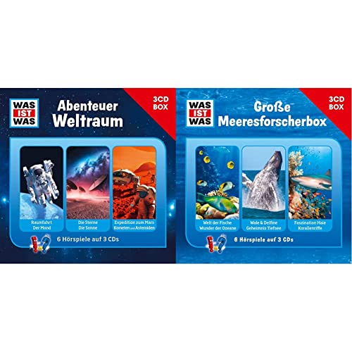 Was Ist Was 3-CD Hörspielbox Vol.6 – Abenteuer Weltraum & Was Ist Was 3-CD Hörspielbox Vol.5-Meeresbox von Tessloff Medien
