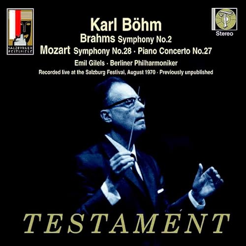 Mozart/Brahms: Sinfonie Nr. 28 in C / Klavierkonzert Nr. 27 / Sinfonie Nr. 2 in D von Testament