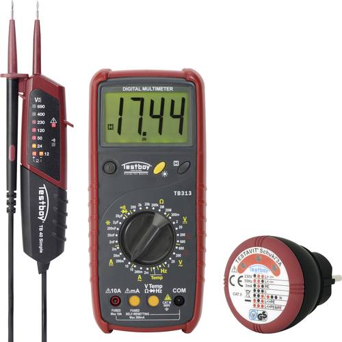 Testboy Azubi-Aktion Hand-Multimeter digital inkl. Spannungsprüfer CAT III 600V von Testboy