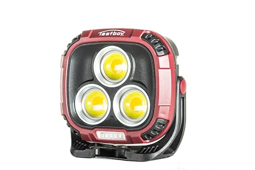 Testboy Light 400 multifunktionale LED Arbeitsleuchte (robustes Gehäuse, 180° schwenkbar, aufladbar per USB-C, Power-Bank-Funktion, Werkstattlampe) von Testboy