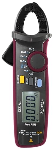 Testboy TV 222 Digitales Minizangenamperemeter (Stromzange, Multimeter und berührungsloser Spannungstester, inkl. Durchgangsprüfung, Diodentest, Data-Hold und Auto-Power-Off-Funktion) von Testboy