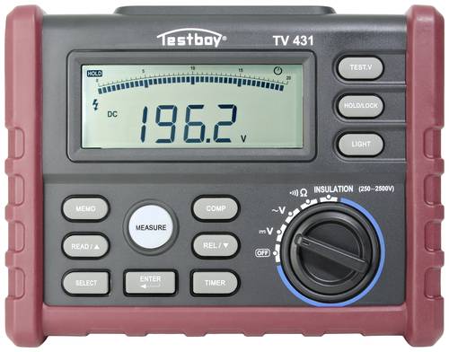 Testboy TV 431 Isolationsmessgerät 250 V, 500 V, 1000 V, 2500V 100 GΩ von Testboy
