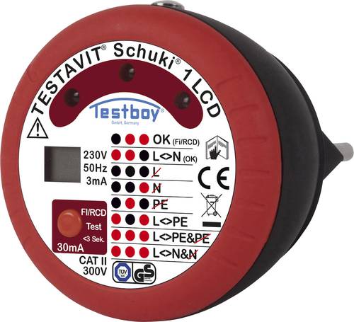 Testboy Testavit Schuki 1 LCD Steckdosentester CAT II 300V LCD, LED Testboy Testavit Schuki 1 LCD Steckdosentester CAT II 300V LCD, LED von Testboy