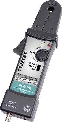 Testec TT-CC 770 Stromzangenadapter Messbereich A/AC (Bereich): 20mA - 70A Messbereich A/DC (Bereich von Testec