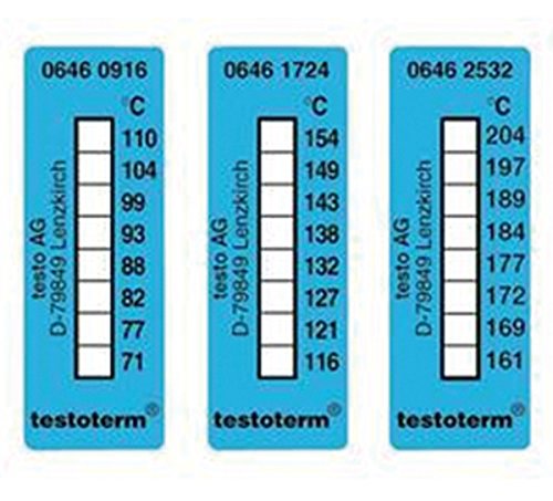 TESTO 057524 Thermomètre ruban, plage de température + 199 + 224 degré C (Pack de 10) von Testo AG