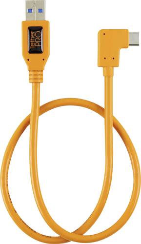 Tether Tools USB-Kabel USB-A Stecker, USB-C® Stecker 0.50m Orange 90° nach rechts gewinkelt TET-CU von Tether Tools