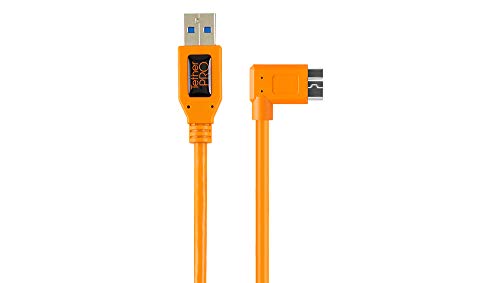 Tether Tools USB-Kabel USB-A Stecker, USB-Micro-B 3.0 Stecker 0.50m Orange 90° nach rechts gewinkel von Tether Tools