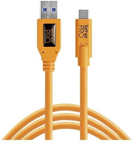 Tether Tools USB-Kabel USB-C® Stecker, USB-C® Stecker 4.60m Orange CUC3215-ORG von Tether Tools
