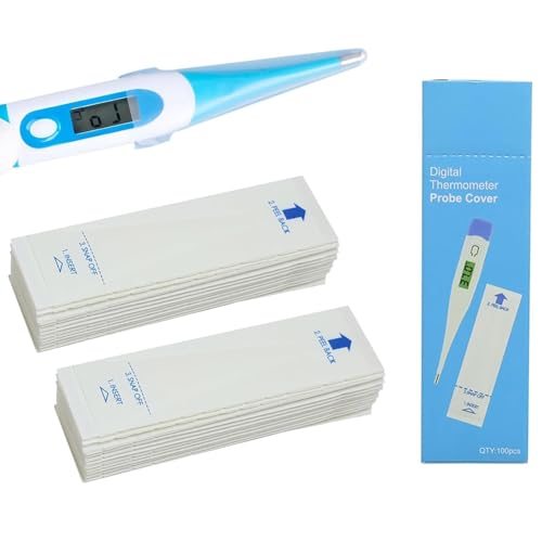 100 Stück Hygienehüllen für Fieberthermometer, Einweghygiene Fieberthermometer Plastikhüllen mit Hygieneschutz Schutzkappen ohne Gleitmittel für Erwachsene Baby Thermometer Schutzhüllen (9,8 x 2,7cm) 100 Stück Hygienehüllen für Fieberthermometer, Einweghygiene Fieberthermometer Plastikhüllen mit Hygieneschutz Schutzkappen ohne Gleitmittel für Erwachsene Baby Thermometer Schutzhüllen (9,8 x 2,7cm) von Teuena