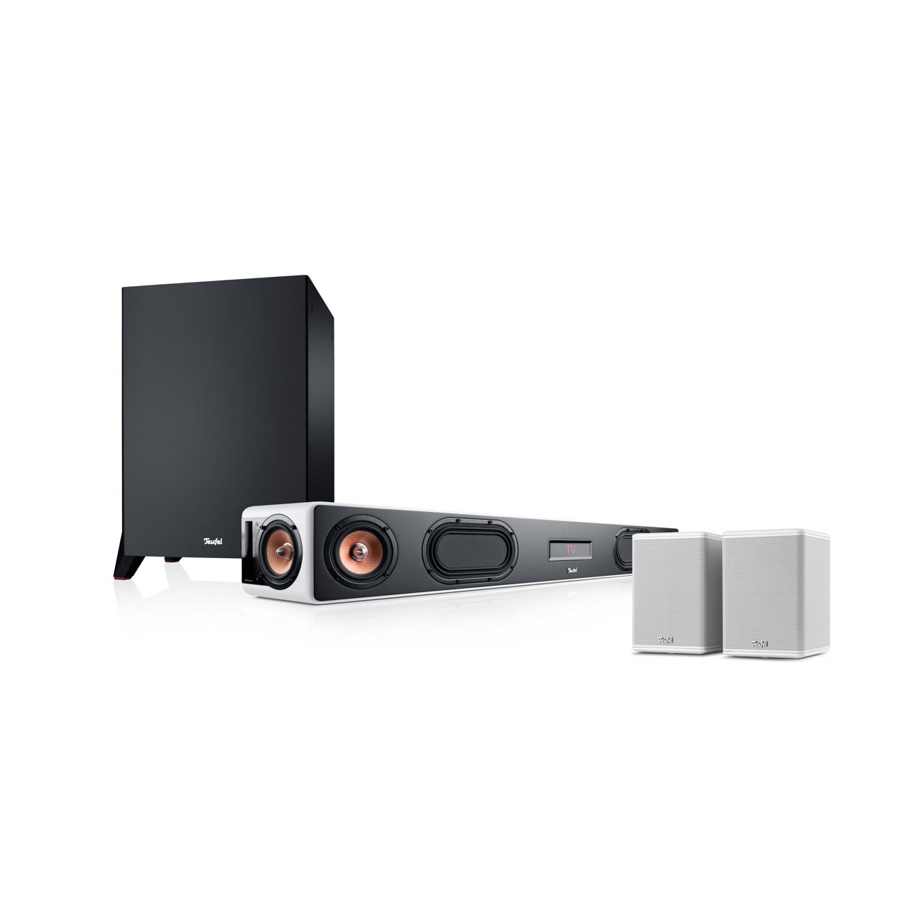 Teufel CINEBAR ULTIMA Surround Power Edition "4.1-Set" Soundbar Rear-Speaker Bluetooth Weiß Teufel CINEBAR ULTIMA Surround Power Edition "4.1-Set" Soundbar Rear-Speaker Bluetooth Weiß von Teufel