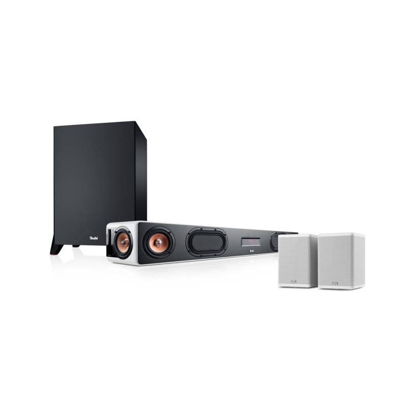 Teufel CINEBAR ULTIMA Surround Power Edition "4.1-Set" Soundbar Rear-Speaker Bluetooth Weiß von Teufel