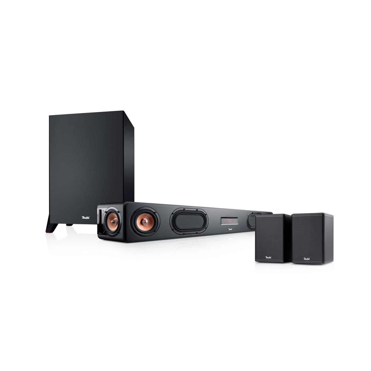 Teufel CINEBAR ULTIMA Surround Power Edition "4.1-Set" Soundbar Rear-Speaker Bluetooth Schwarz Teufel CINEBAR ULTIMA Surround Power Edition "4.1-Set" Soundbar Rear-Speaker Bluetooth Schwarz von Teufel