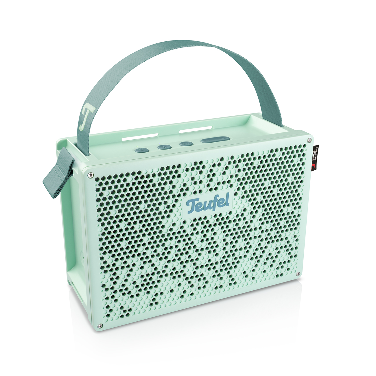 Teufel Mynd 50 % recyceltem Kunststoff wasserdicht Bluetooth tragbarer Speaker light mint Teufel Mynd 50 % recyceltem Kunststoff wasserdicht Bluetooth tragbarer Speaker light mint von Teufel