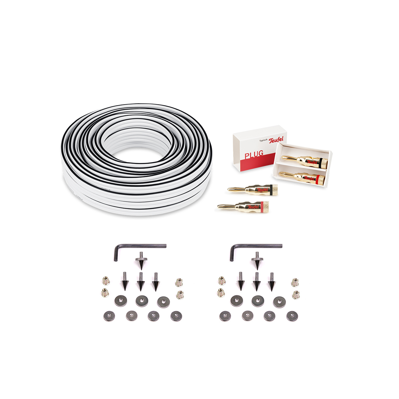 Teufel 2.0 Stereo-Kabel-Set "Performance" 4 Stück Weiß Teufel 2.0 Stereo-Kabel-Set "Performance" 4 Stück Weiß von Teufel