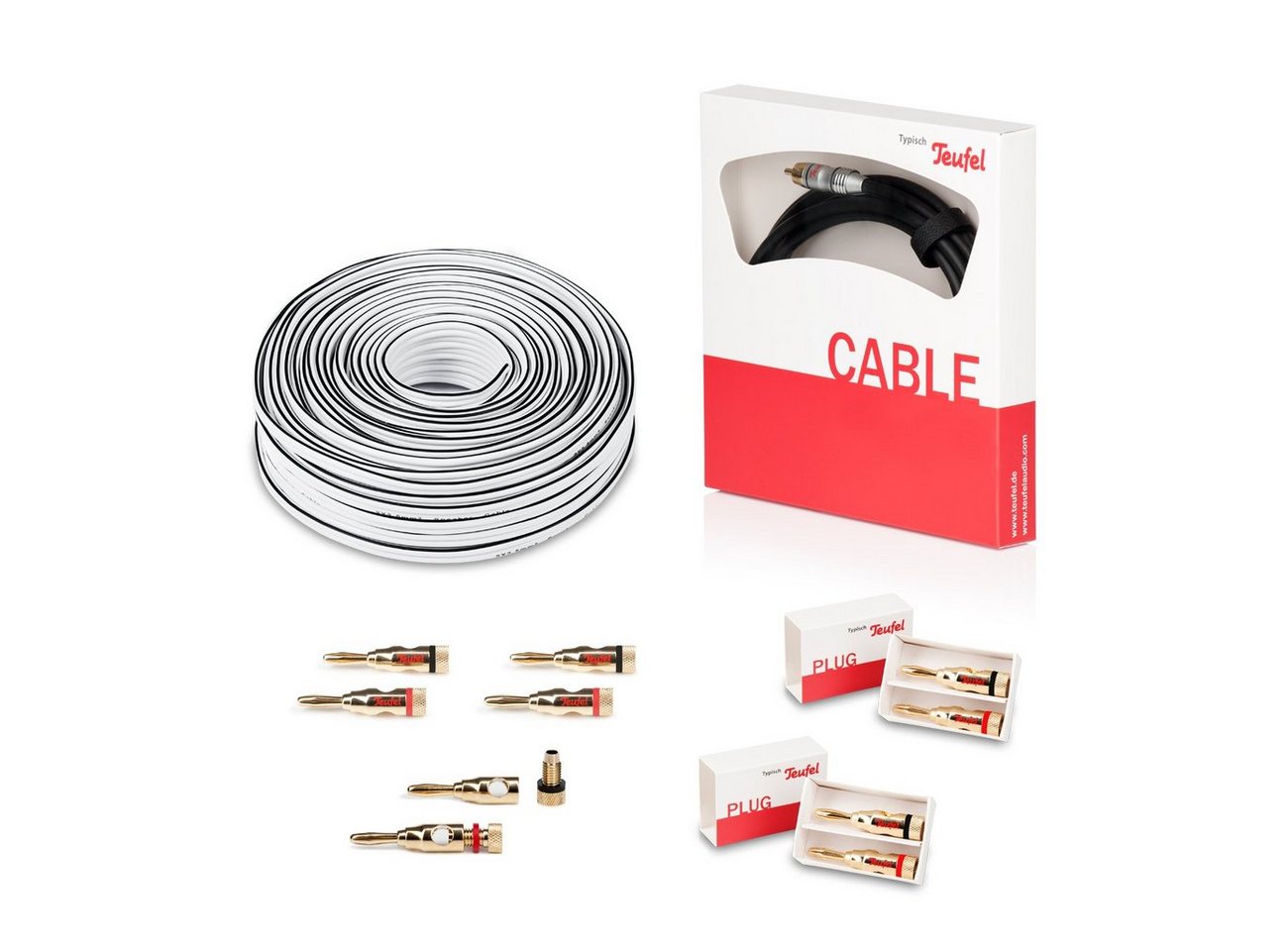 Teufel 5.1 Heimkino Kabel-Set 30m² "Advantage" C3535S Audio-Kabel Teufel 5.1 Heimkino Kabel-Set 30m² "Advantage" C3535S Audio-Kabel von Teufel