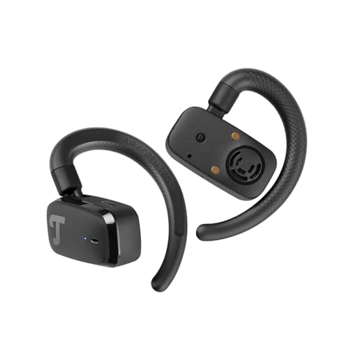 Teufel AIRY Open TWS Kabellose Open Ear Kopfhörer, True Wireless Bluetooth Ohrhörer mit Mikrofon, IPX4 wasserdicht, bis 20 Stunden Akkulaufzeit, Intuitive Touch Steuerung (Night Black) von Teufel