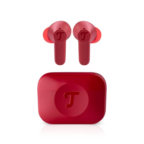 Teufel AIRY TWS 2 - Kabellos In-Ear Bluetooth Kopfhörer True-Wireless mit Active Noise Cancelling, IPX4 Wasserfest, 6 eingebauten Mikrofonen, Lange Akkulaufzeit (42 h), Touch Control - Ruby red von Teufel