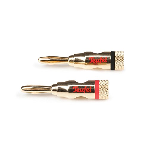 Teufel Bananenstecker C8502P (Paar) für Lautsprecher - gold, schwarz/rot von Teufel